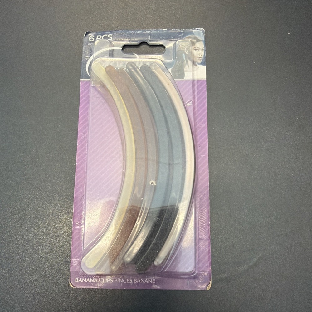 Goody Classic Clincher Comb Size Banana Clips 80's 90's  (6 Pack) NEW